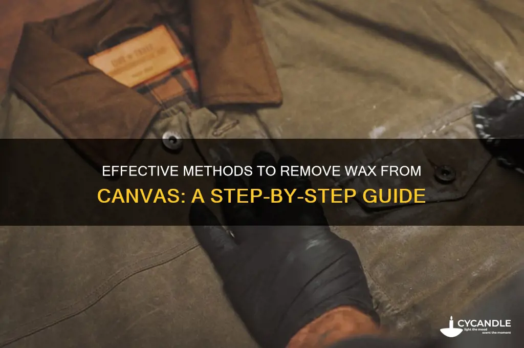 how to remove wax from canvas
