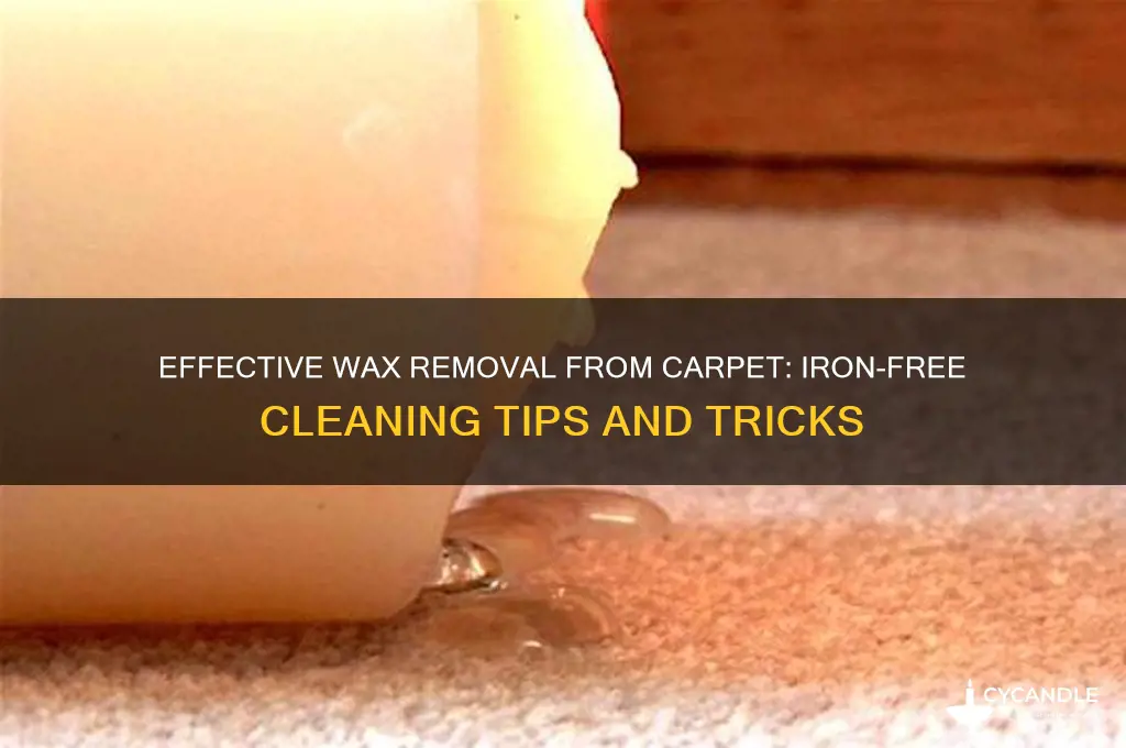 how to remove wax from carpet without an iron