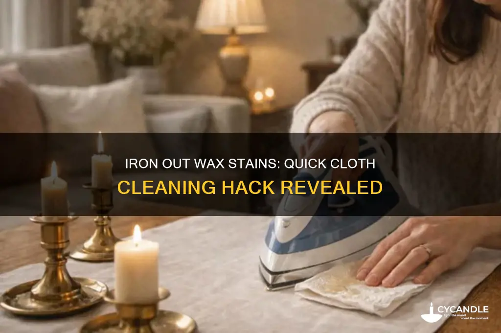 how to remove wax from cloth with iron