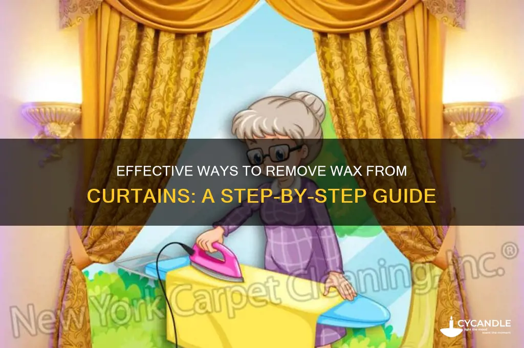 how to remove wax from curtains
