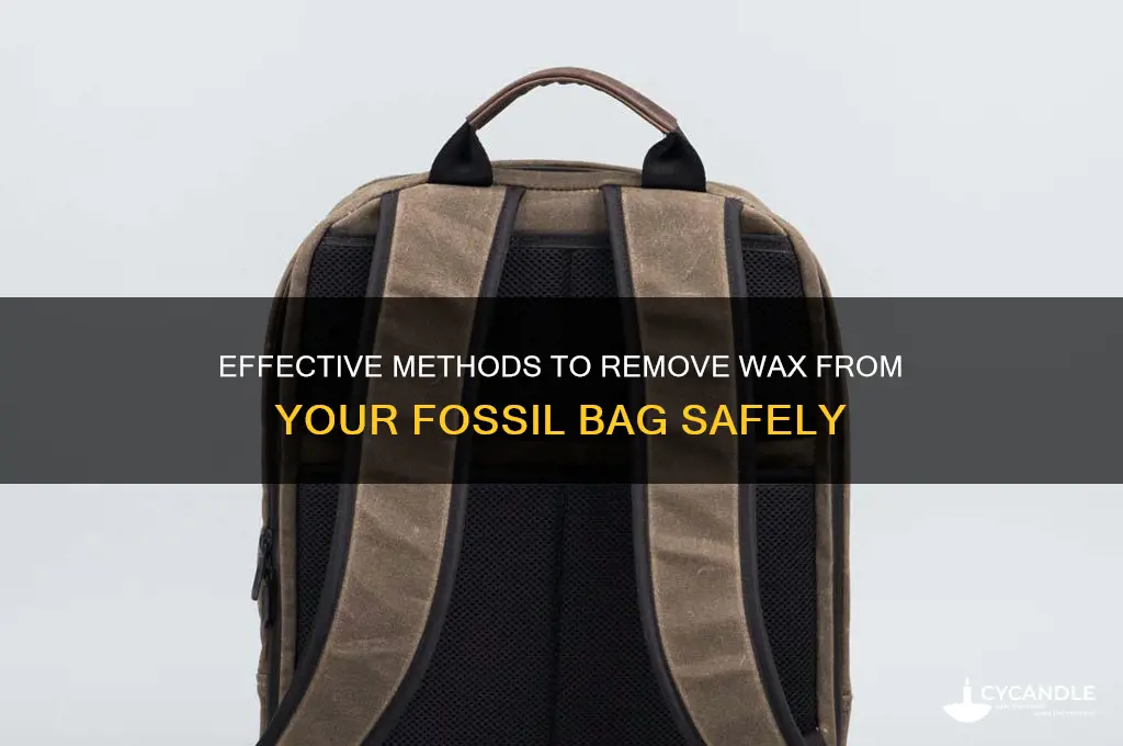 how to remove wax from fossil bag