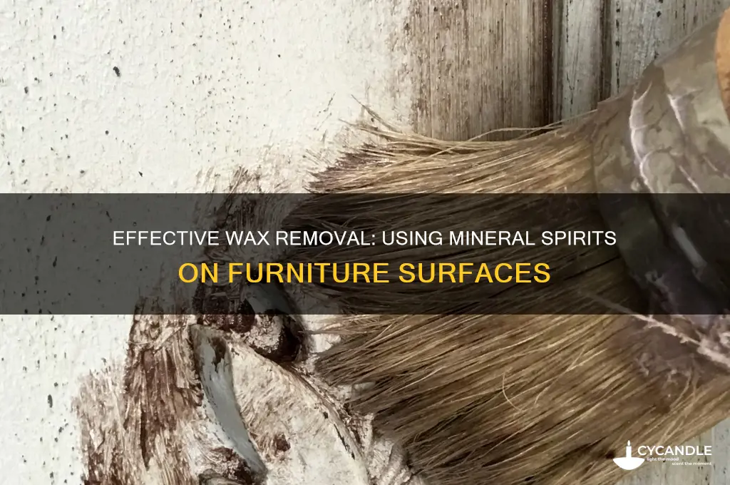 how to remove wax from furniture with mineral spirits