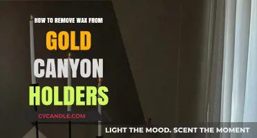 Easy Steps to Clean Wax from Gold Canyon Holders