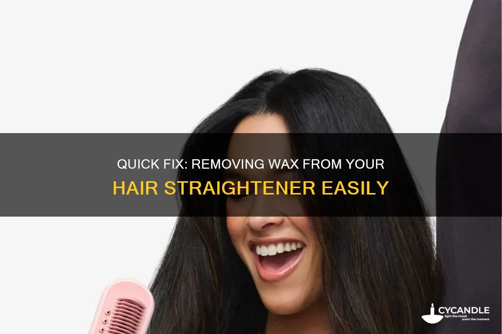 how to remove wax from hair straightener