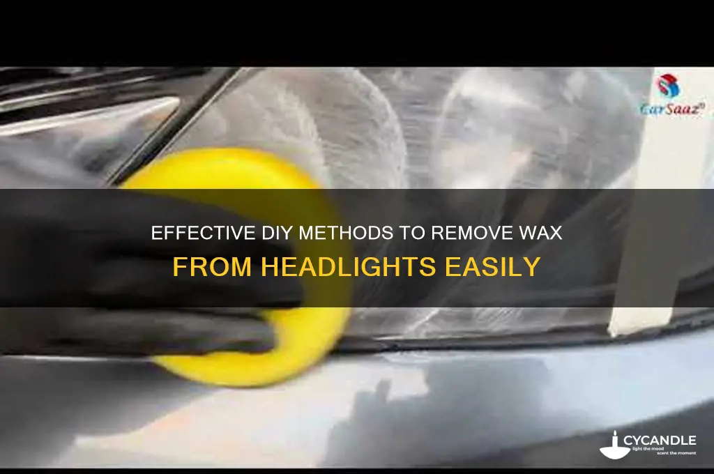 how to remove wax from headlights