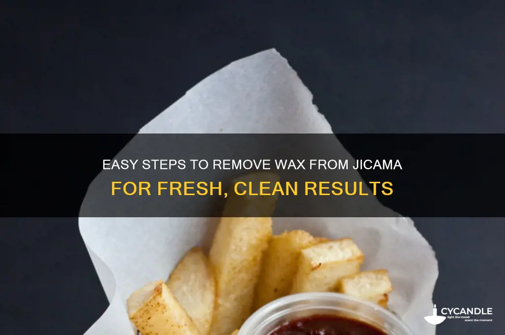 how to remove wax from jicama