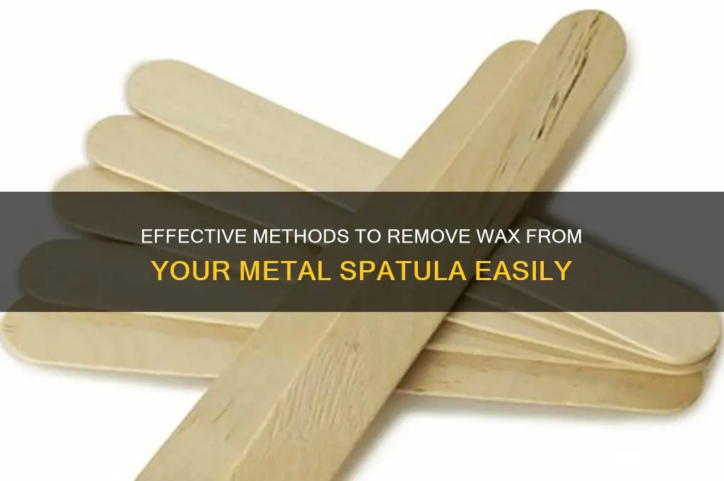 how to remove wax from metal spatula