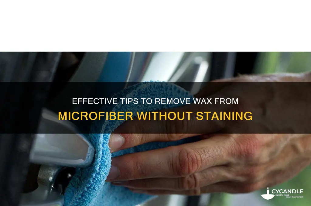 how to remove wax from micro fiber without staining