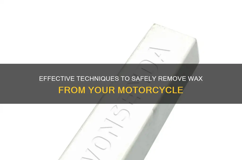 how to remove wax from motorcycle