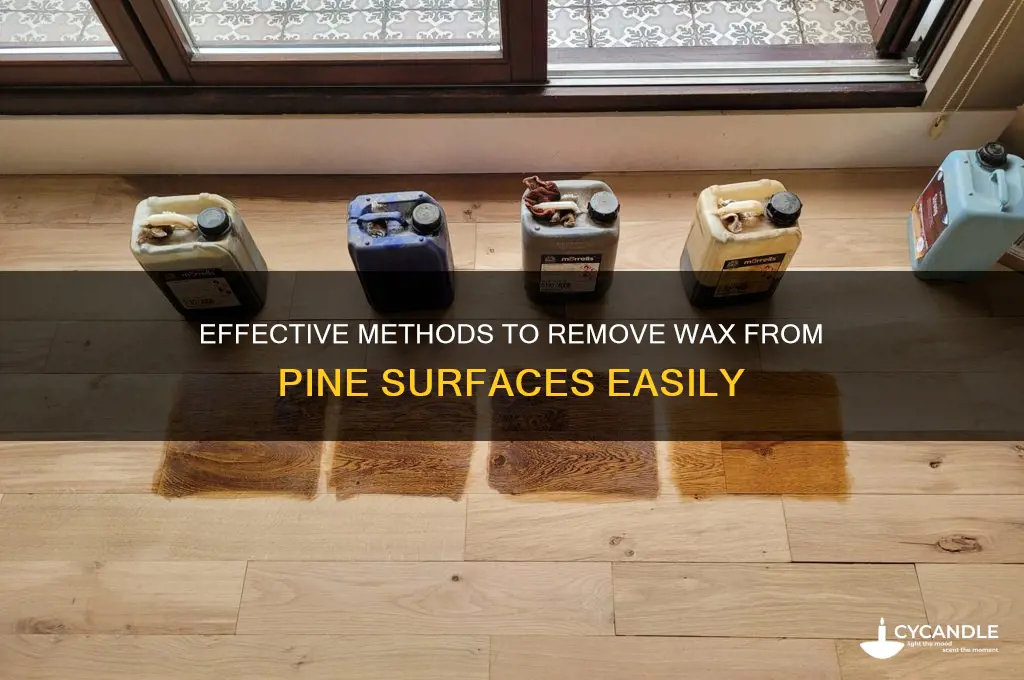 how to remove wax from pine