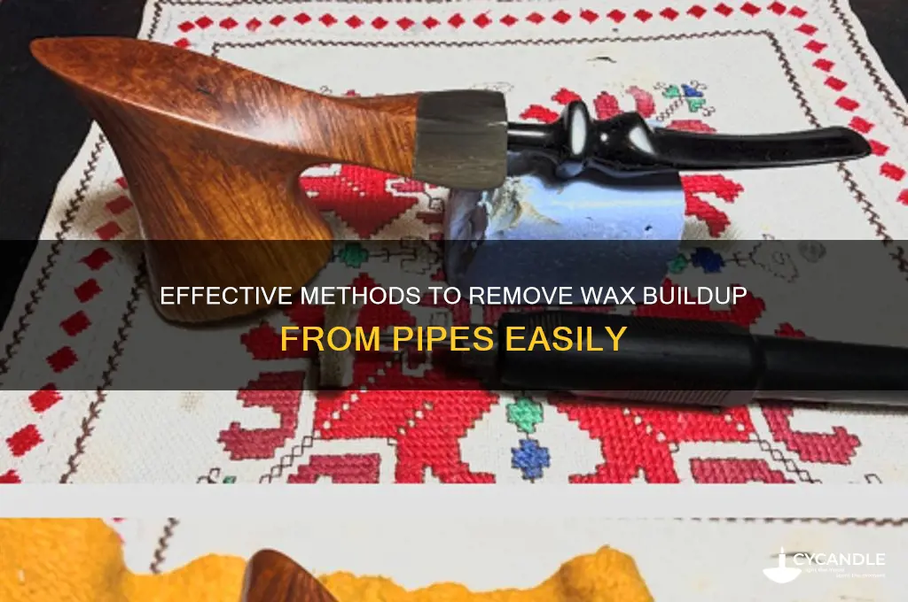 how to remove wax from pipes