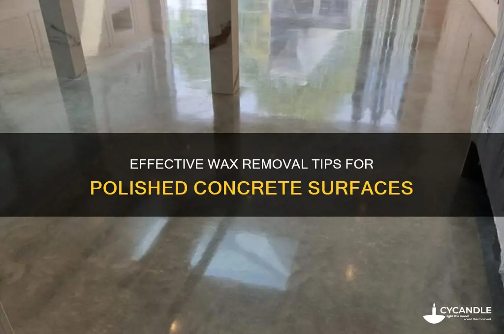 how to remove wax from polished concrete slab without