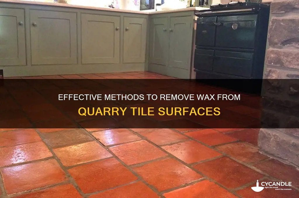 how to remove wax from quarry tile