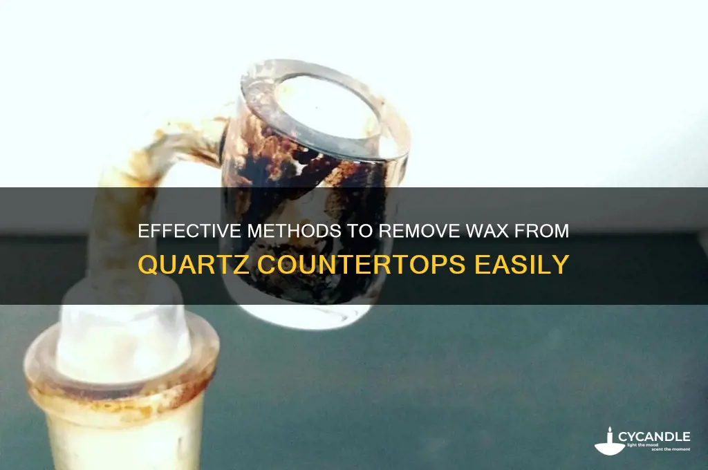 how to remove wax from quartz countertop