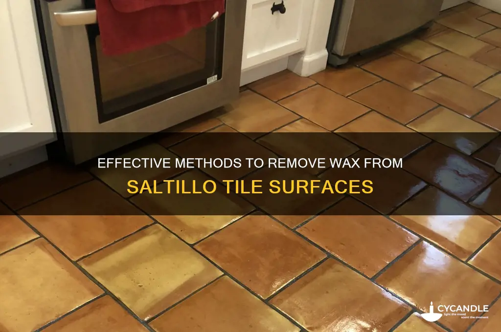 how to remove wax from saltillo tile