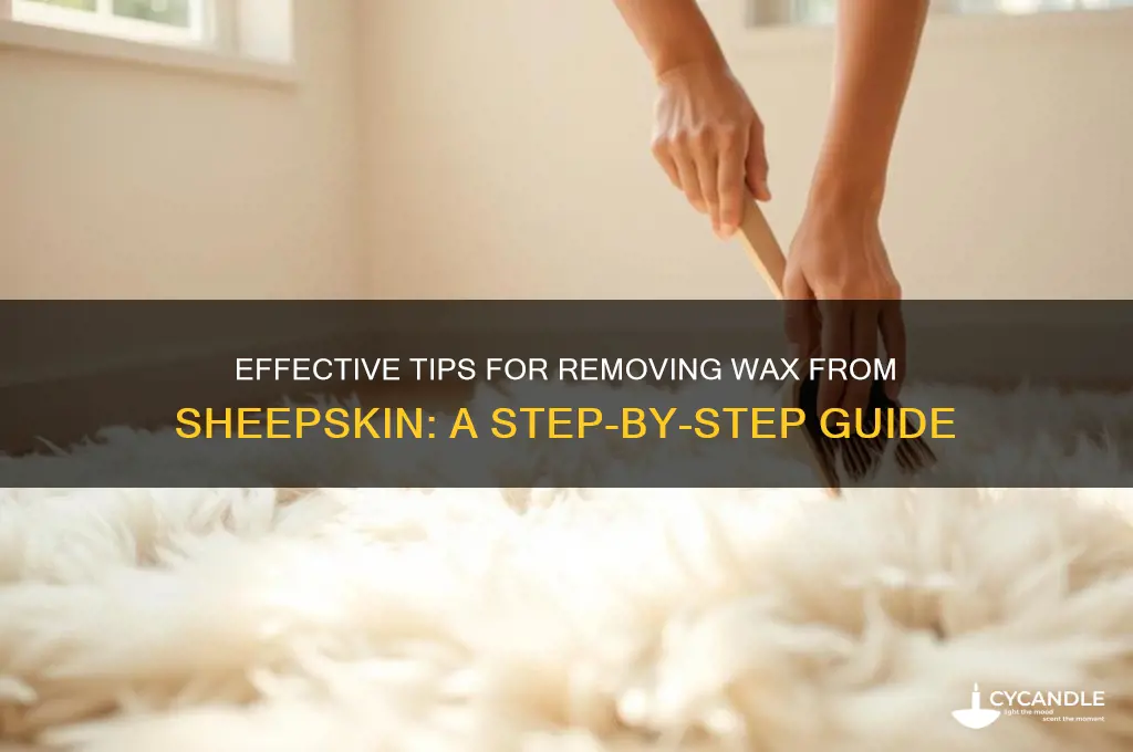 how to remove wax from sheepskin
