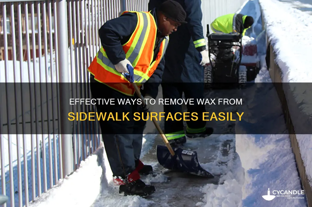how to remove wax from sidewalk