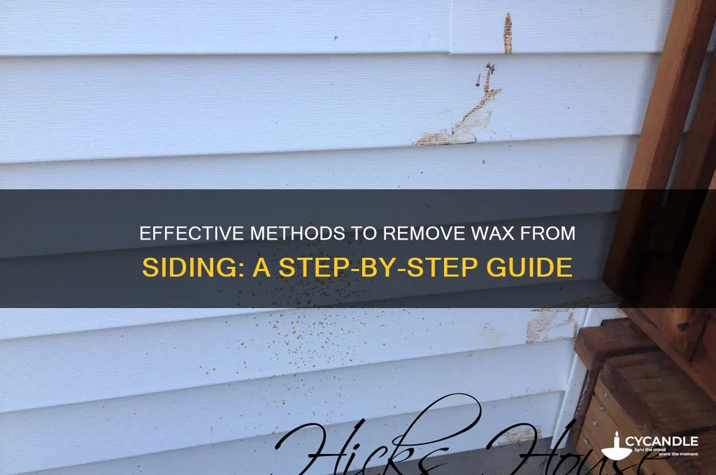 how to remove wax from siding