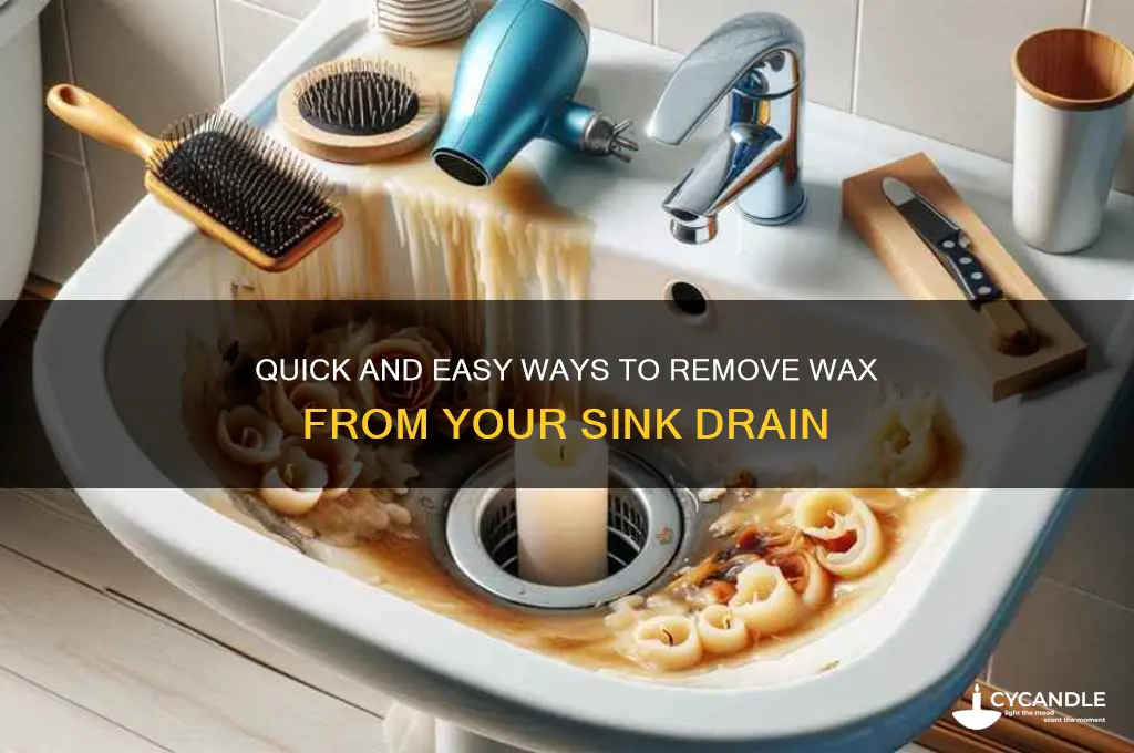 how to remove wax from sink drain