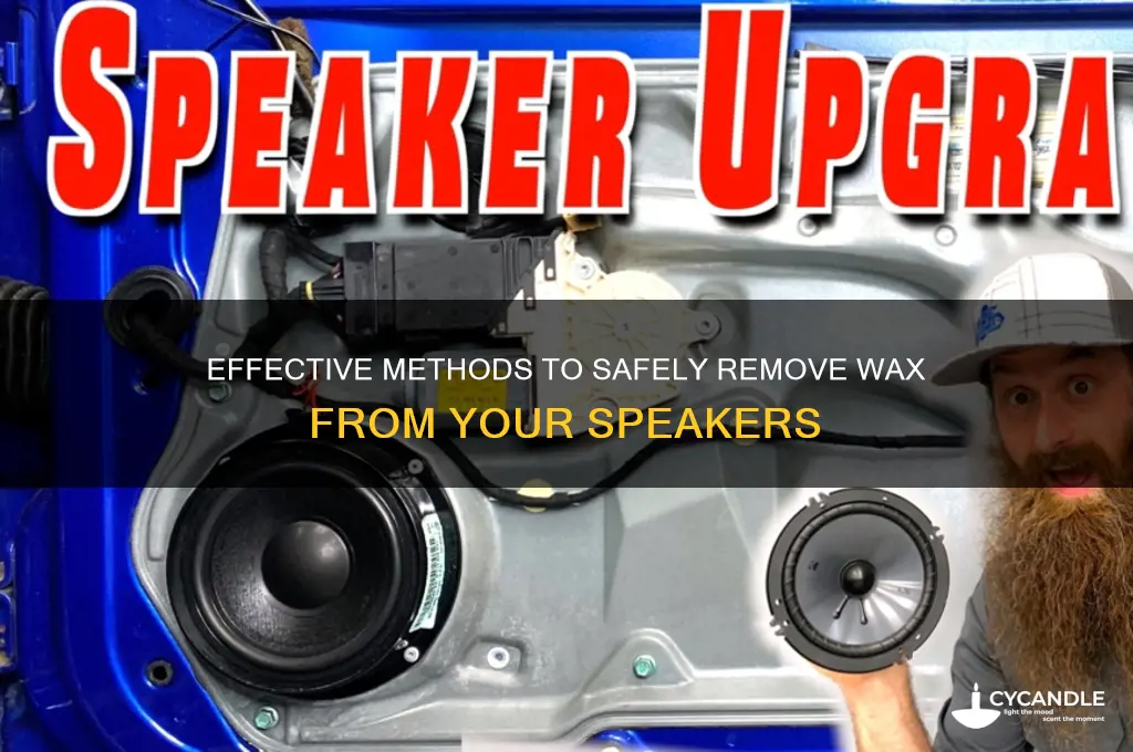 how to remove wax from speaker