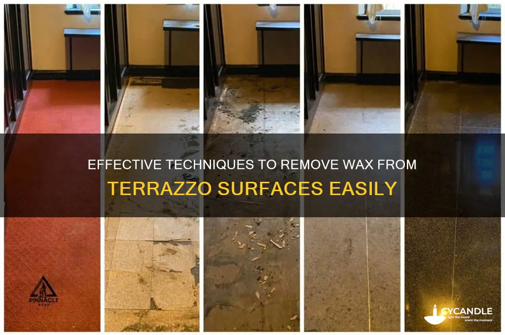 how to remove wax from terrazzo