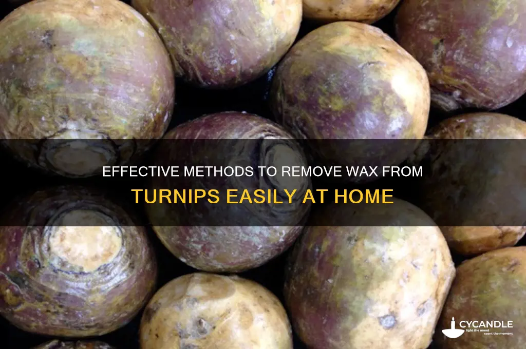 how to remove wax from turnips