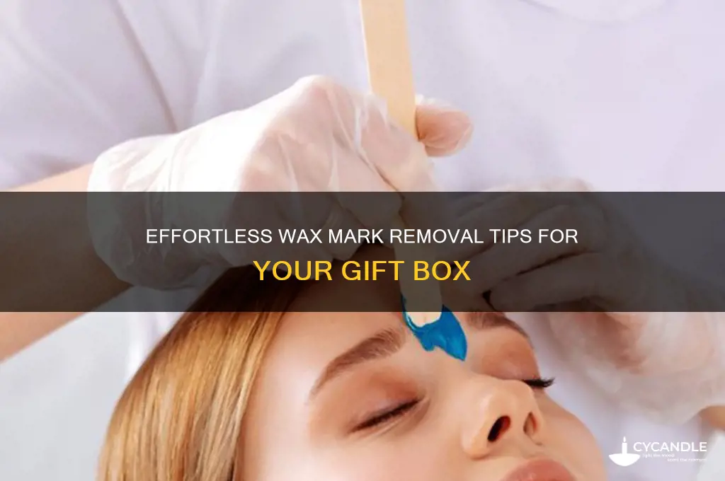 how to remove wax mark from a gift box