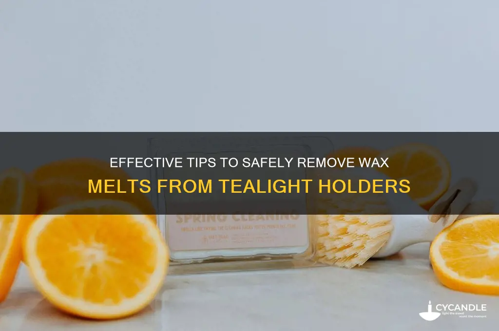 how to remove wax melt from teay