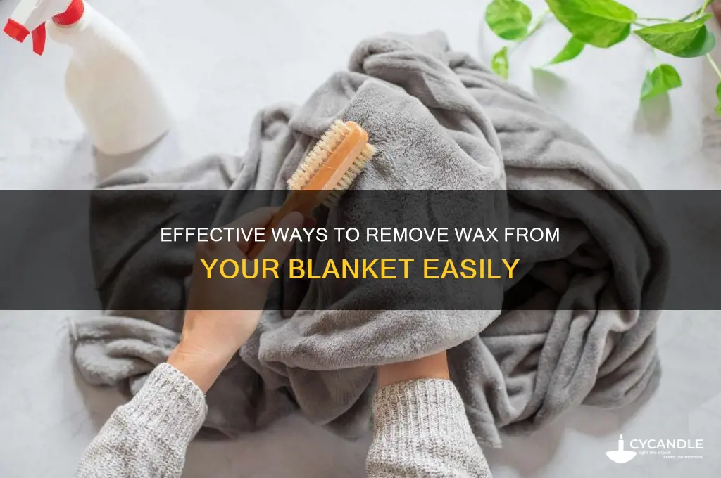 how to remove wax off a blanket