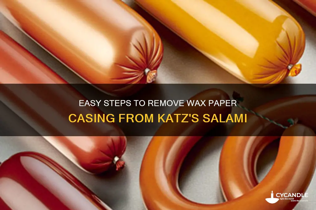 how to remove wax paper casing from katz
