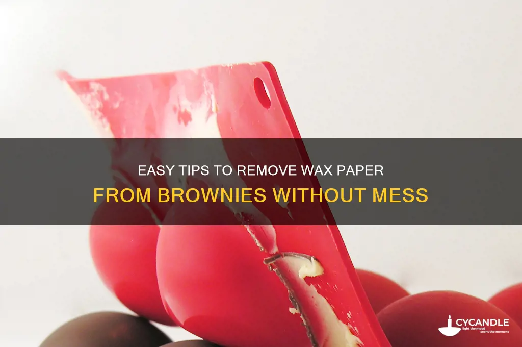 how to remove wax paper from brownies