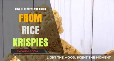 Easy Tips to Remove Wax Paper from Rice Krispies Treats