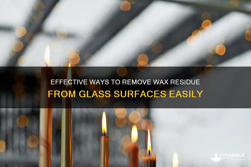 how to remove wax residue on glass