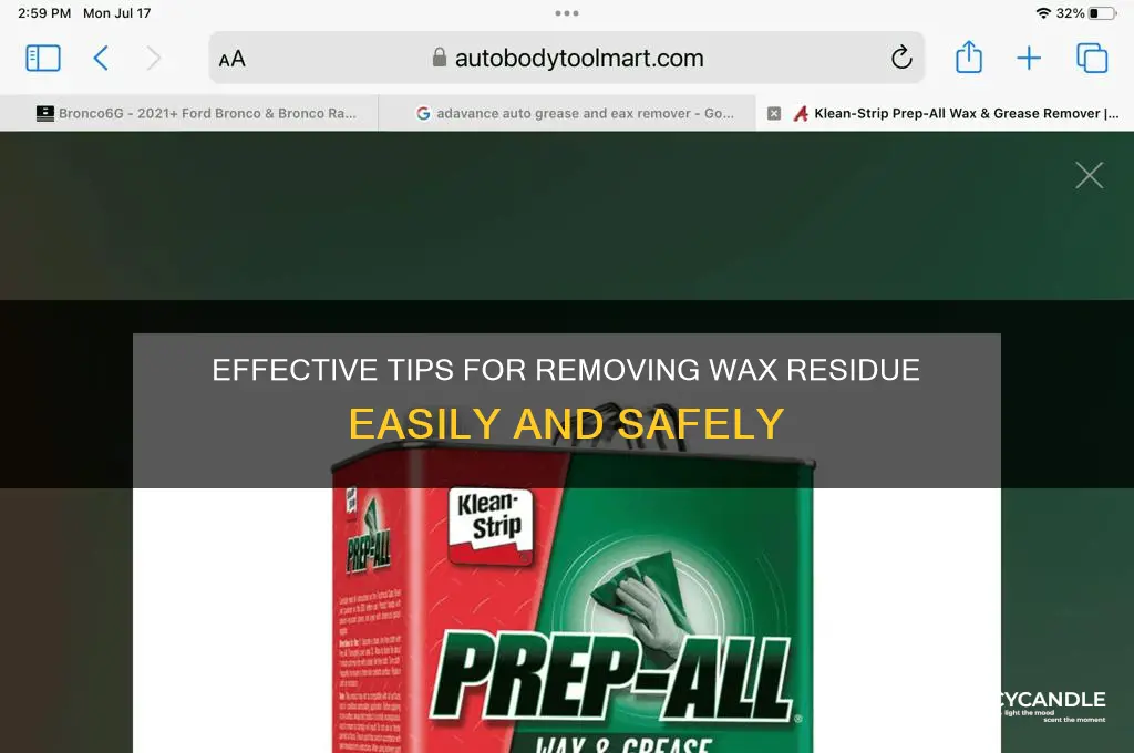 how to remove wax residue
