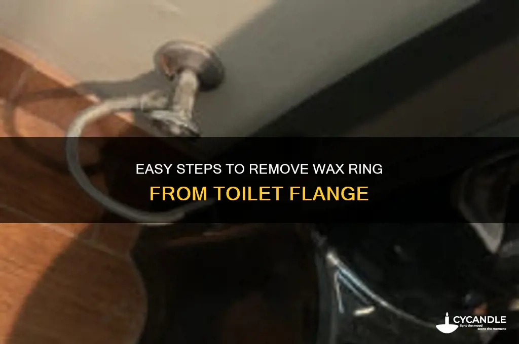 how to remove wax ring from flange