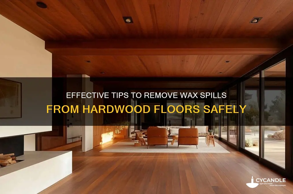 how to remove wax spill from hardwood floor