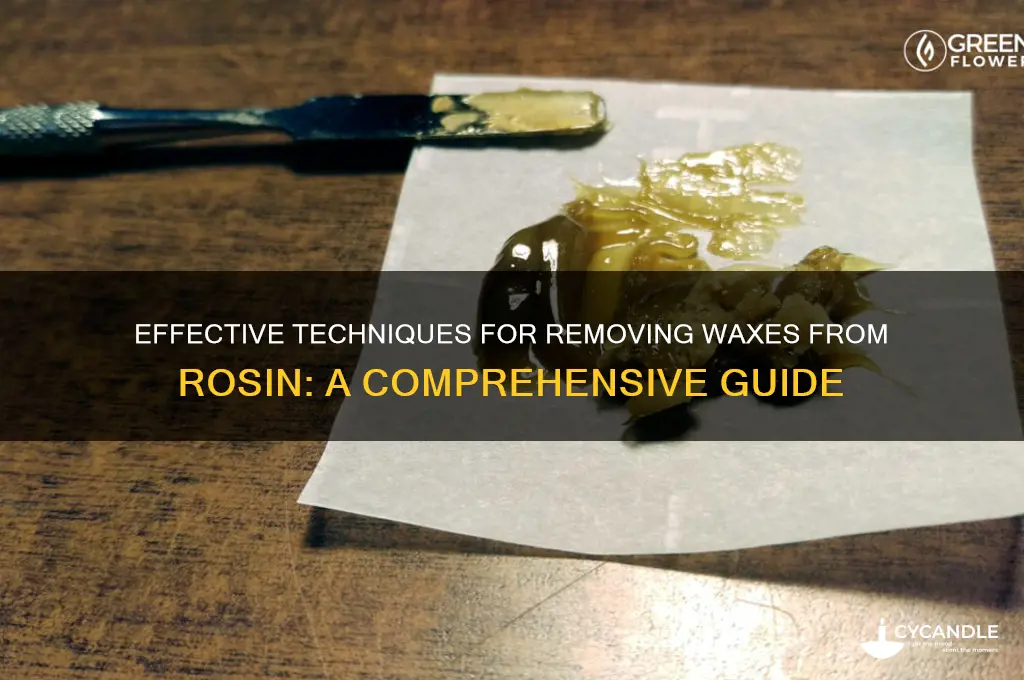 how to remove waxes from rosin