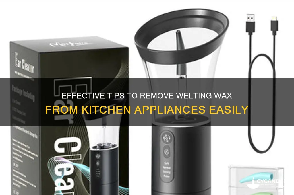how to remove welting wax on kithen appliances