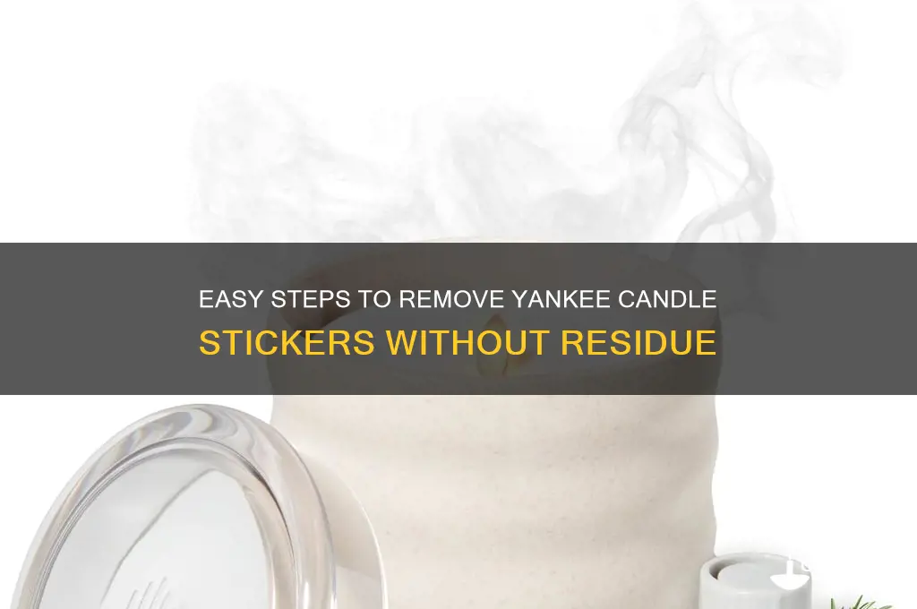 how to remove yankee candle sticker
