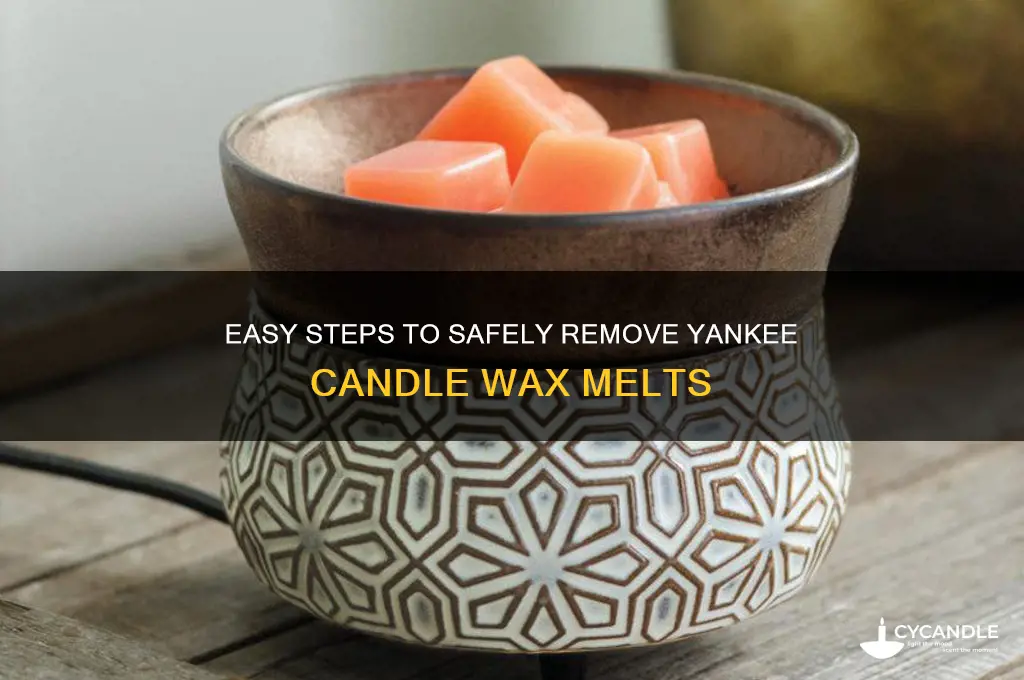 how to remove yankee candle wax melts