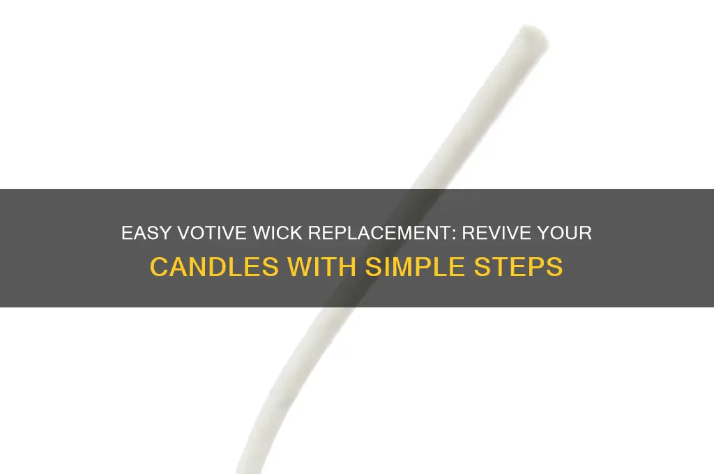 how to replace votive wicks in candles