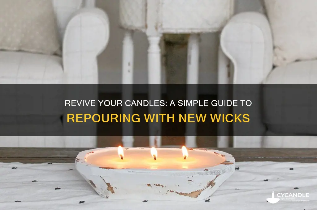 how to repour candles new wick