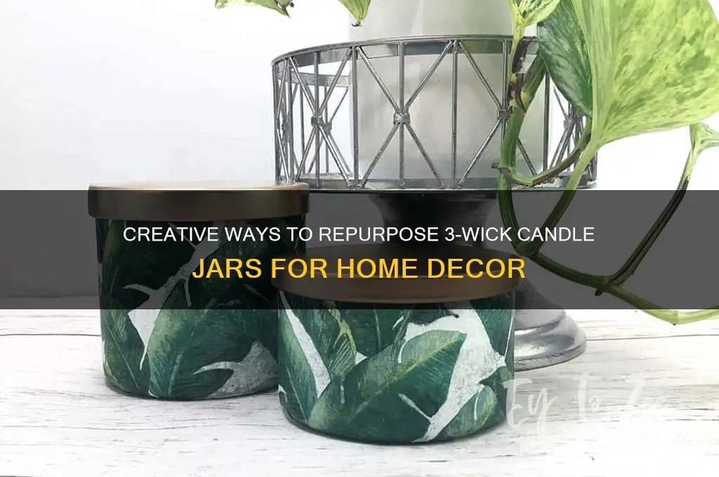 how to repurpaose 3 wick candle jars