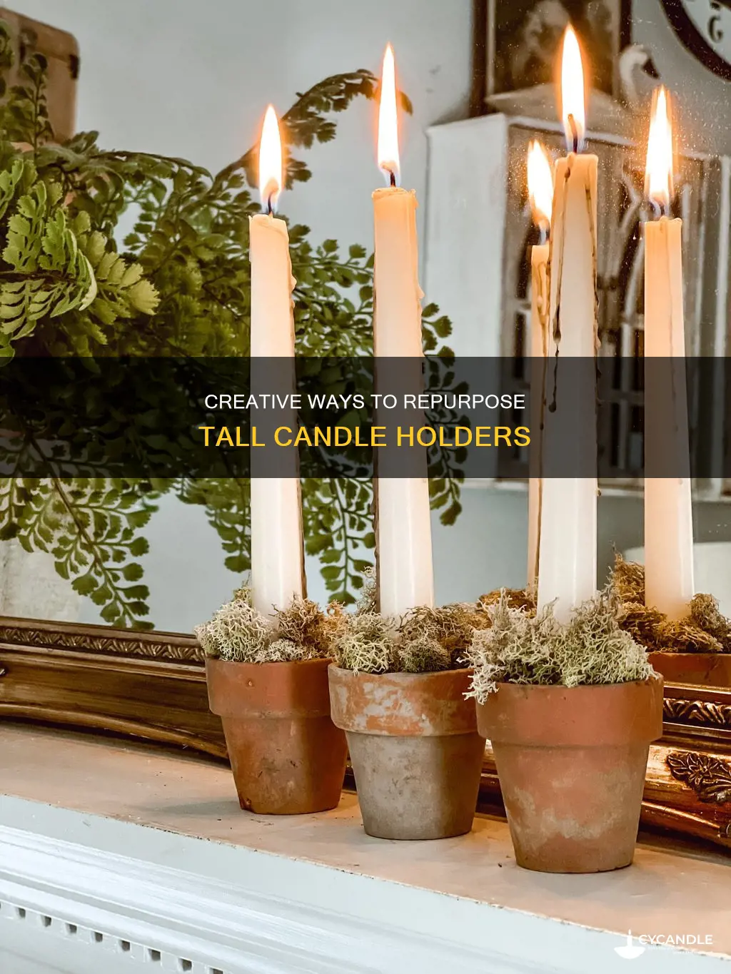 how to repurpose tall candle holders