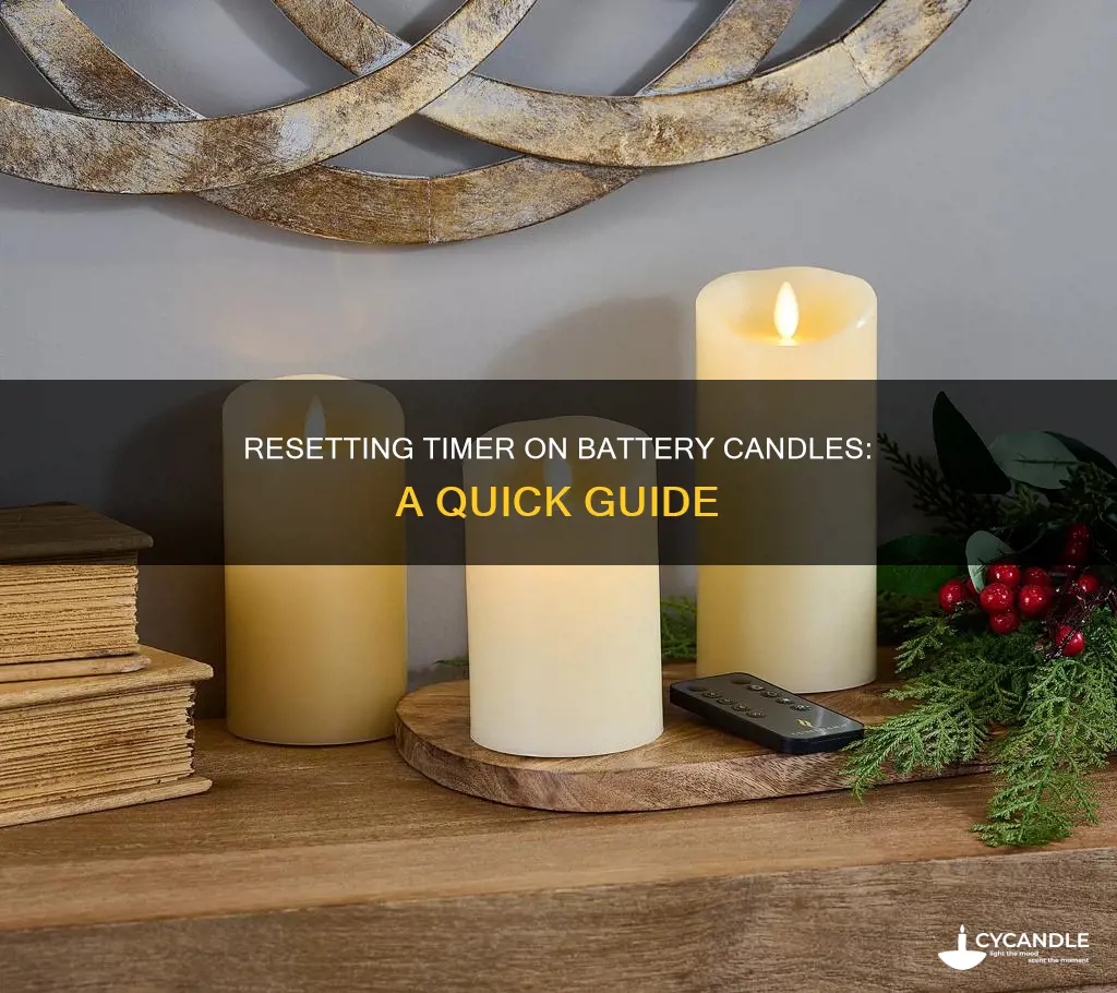 how to reset timer on battery operated candles