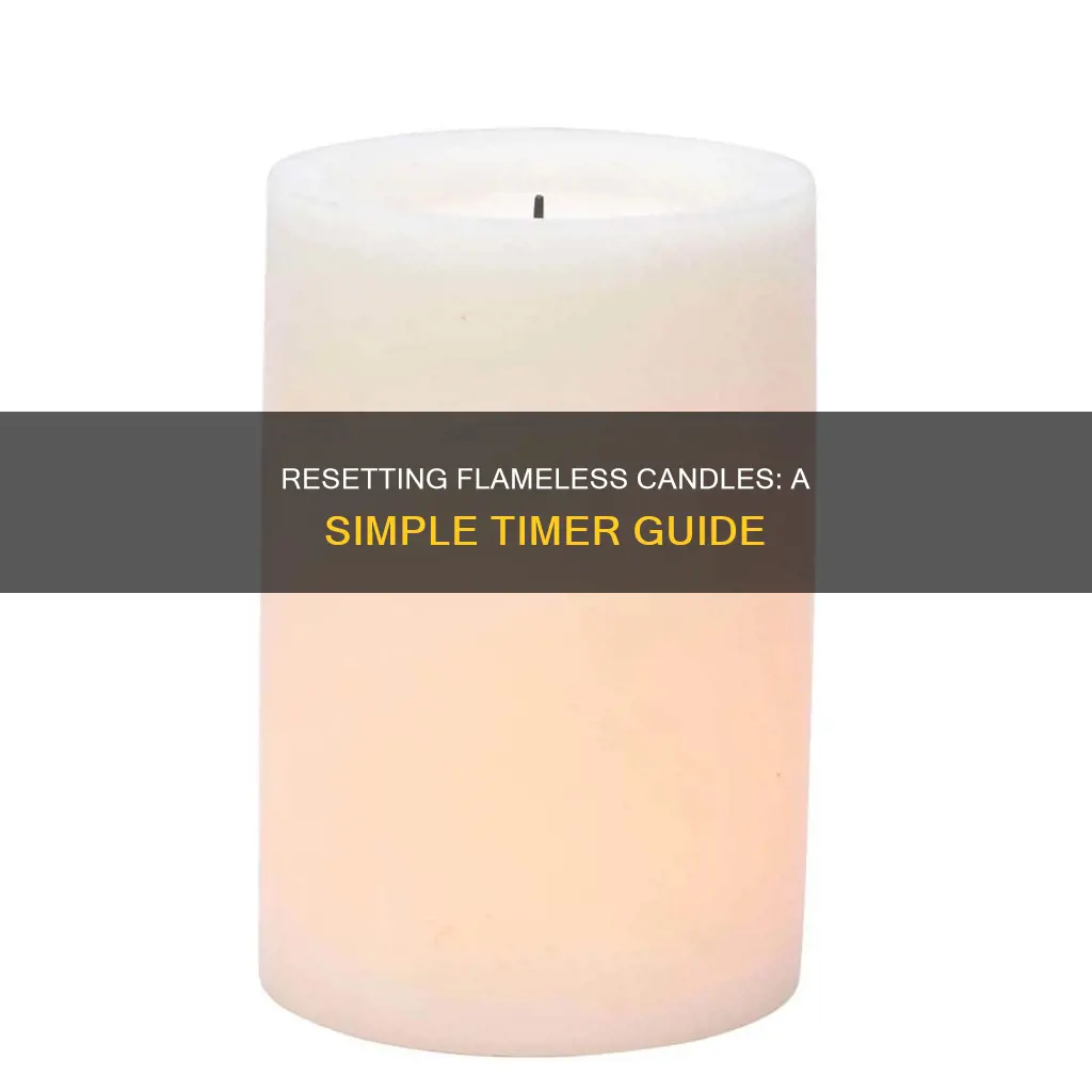 how to reset timer on flameless candles