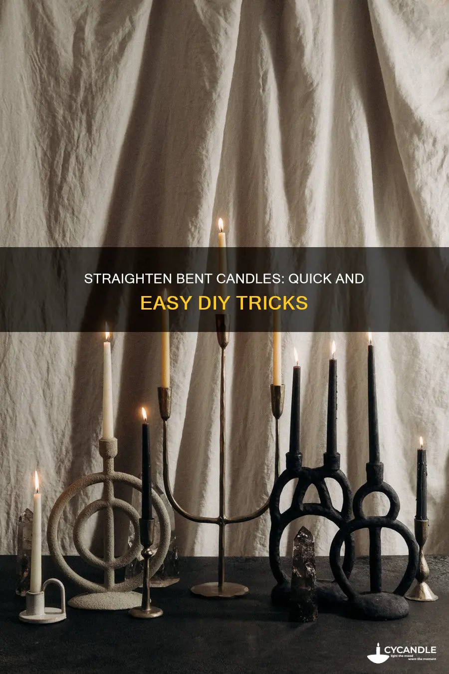 how to reshape bent candles