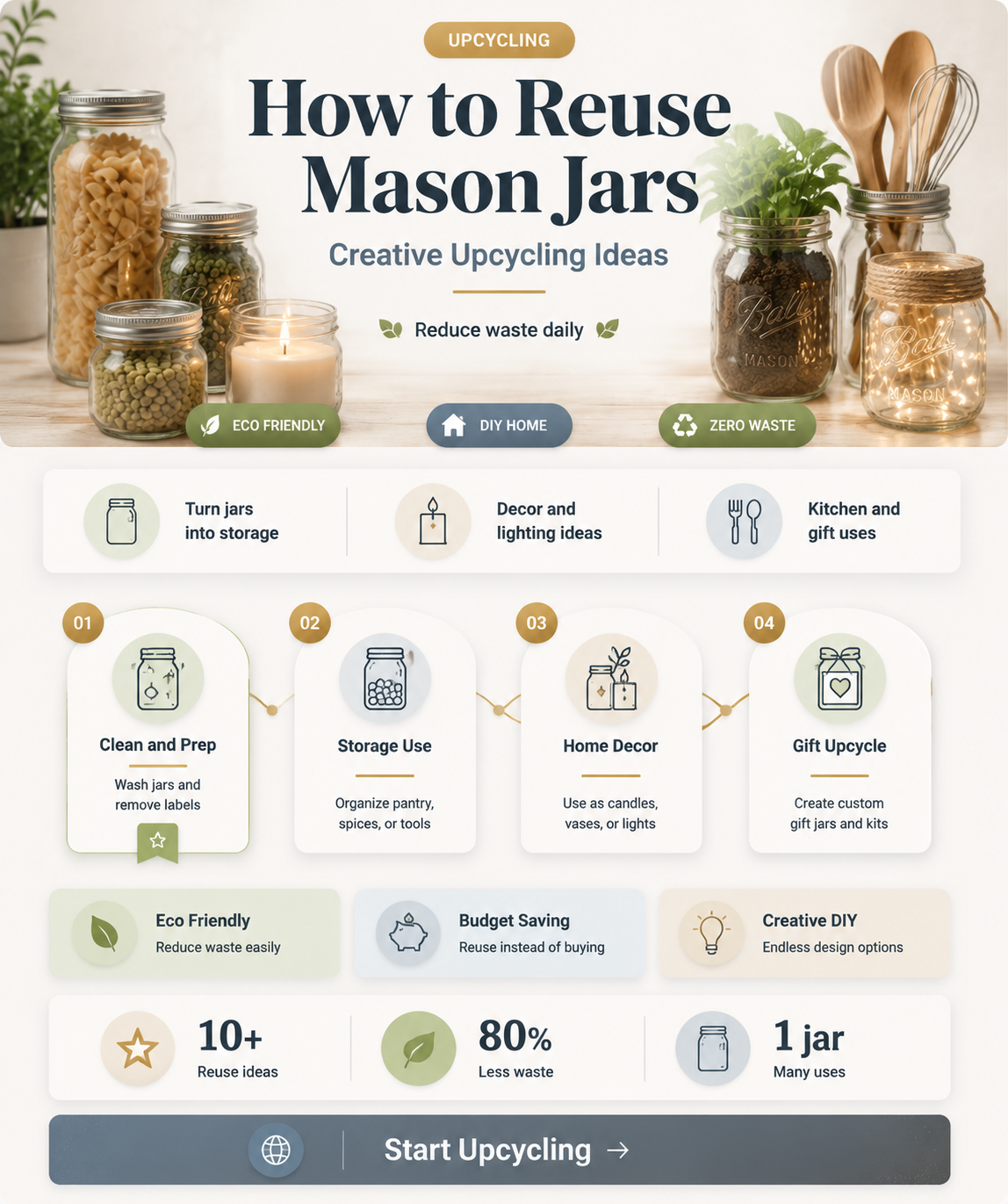 are mason jars that candles come in reuseable