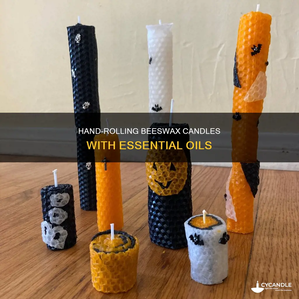 how to roll beeswax candles and essential oils