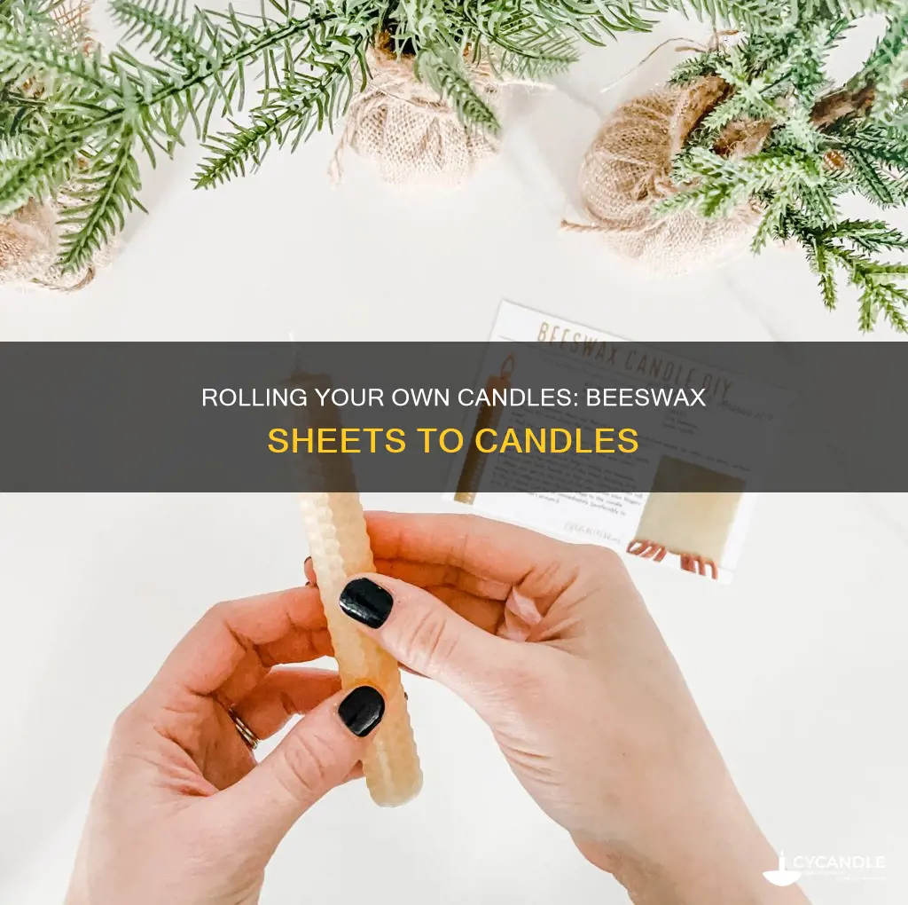 how to roll beeswax sheets into candles